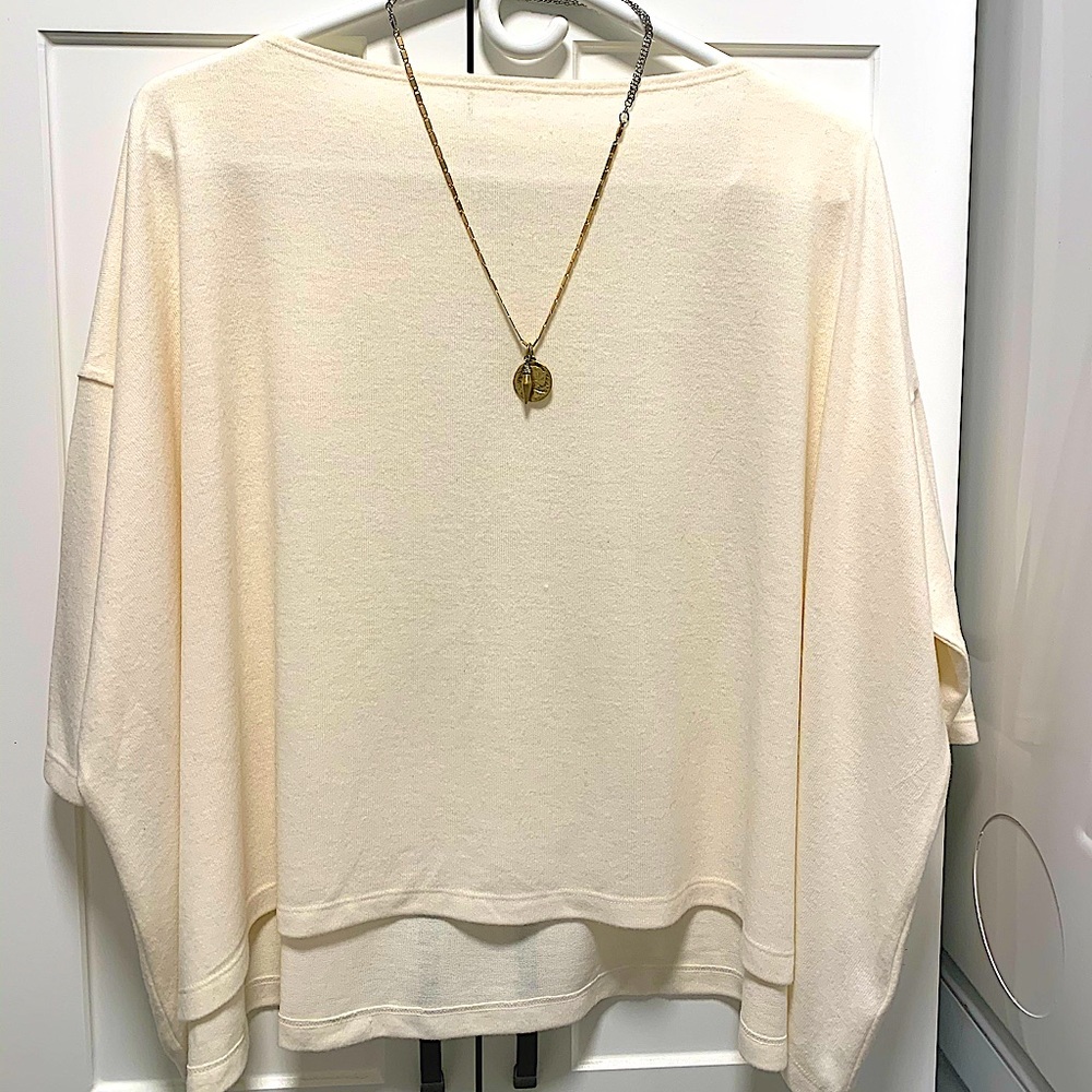 COPY - Soft Beige or Winter White Addy Poncho